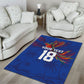 Haiti Heritage Football 2026 Custom Area Rug Hispaniolan Trogon Bird