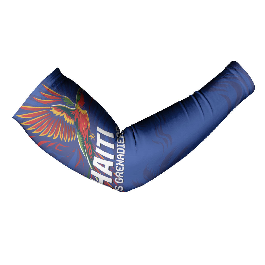 Haiti Heritage Football 2026 Custom Arm Sleeves Hispaniolan Trogon Bird