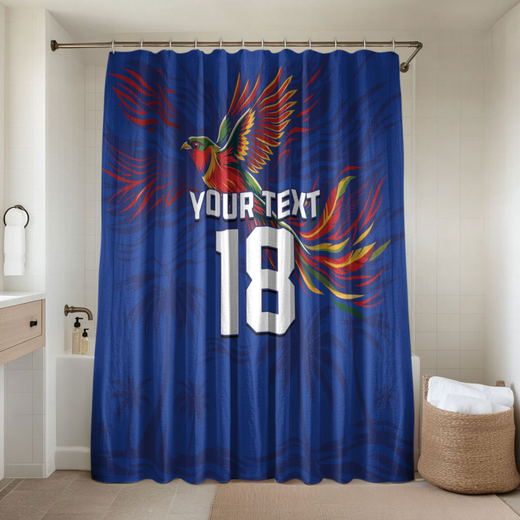Haiti Heritage Football 2026 Custom Bathroom Set Hispaniolan Trogon Bird