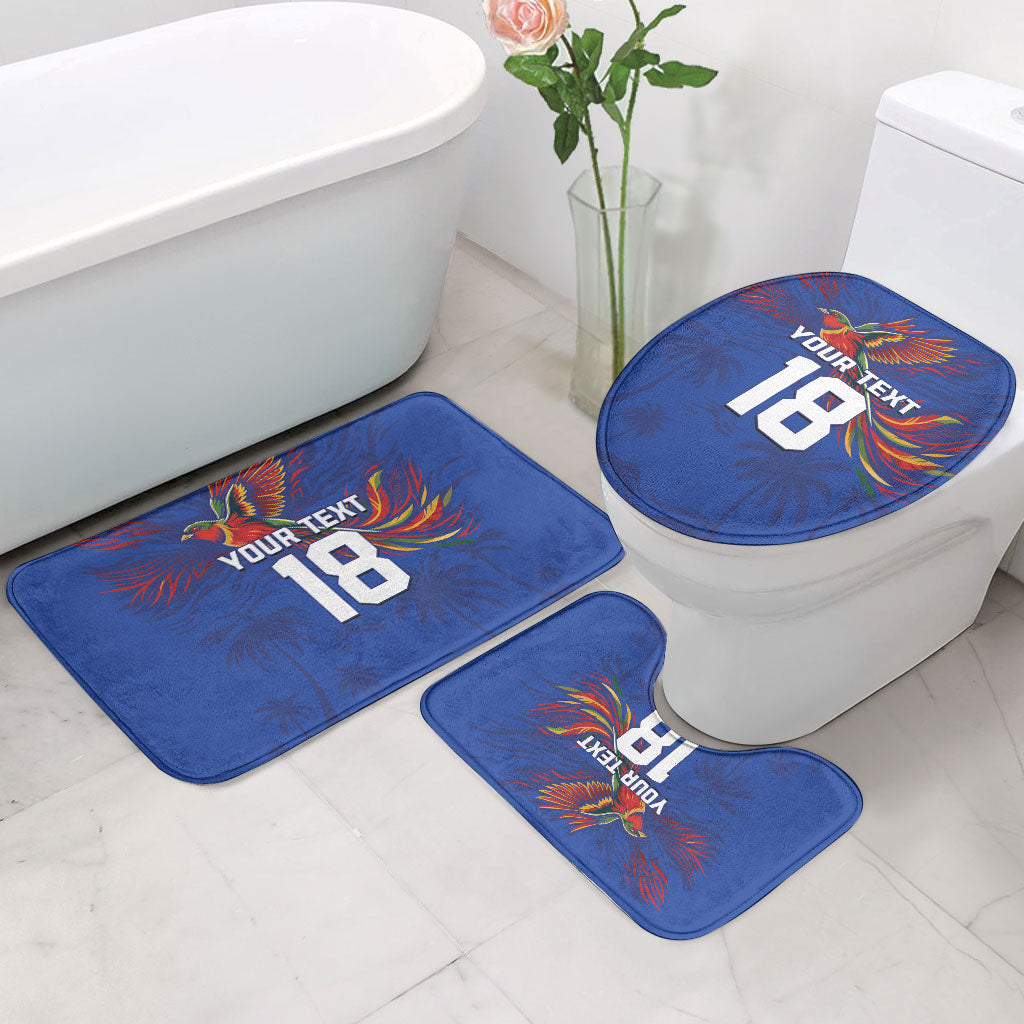 Haiti Heritage Football 2026 Custom Bathroom Set Hispaniolan Trogon Bird