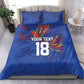 Haiti Heritage Football 2026 Custom Bedding Set Hispaniolan Trogon Bird