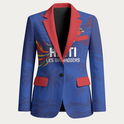 Haiti Heritage Football 2026 Custom Blazer Hispaniolan Trogon Bird