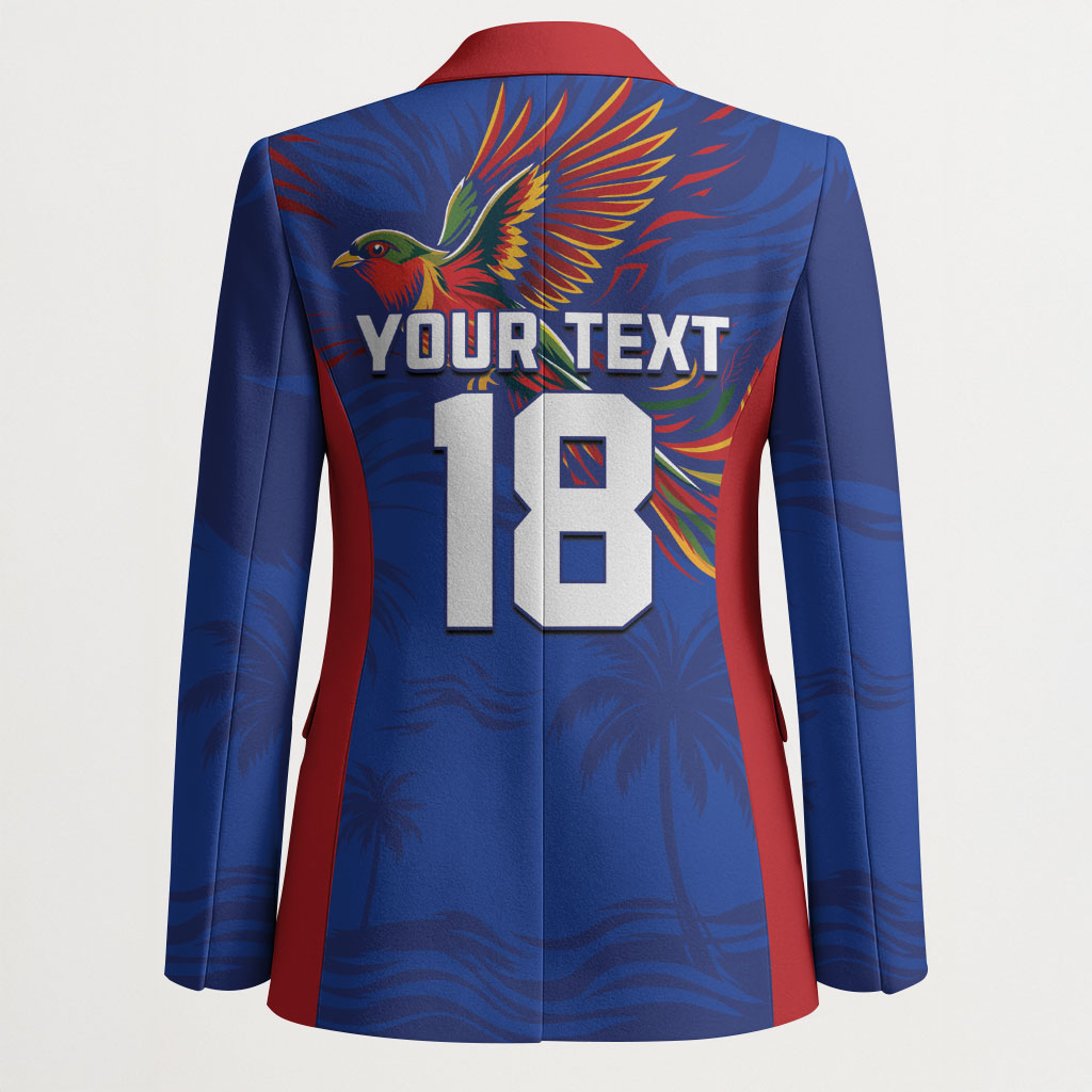 Haiti Heritage Football 2026 Custom Blazer Hispaniolan Trogon Bird