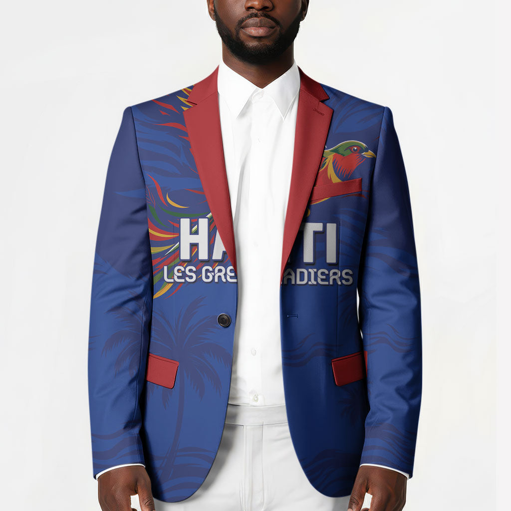 Haiti Heritage Football 2026 Custom Blazer Hispaniolan Trogon Bird