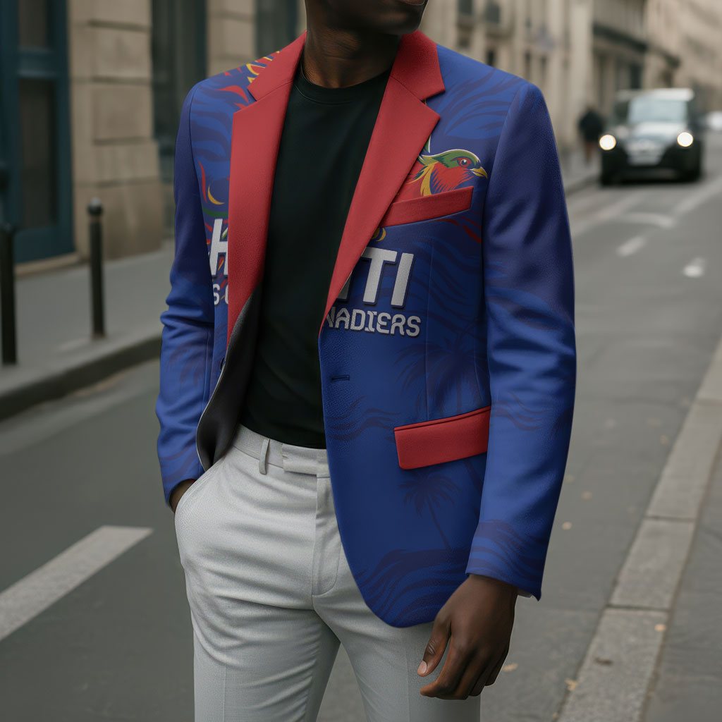 Haiti Heritage Football 2026 Custom Blazer Hispaniolan Trogon Bird