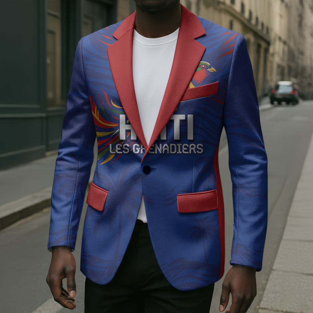 Haiti Heritage Football 2026 Custom Blazer Hispaniolan Trogon Bird