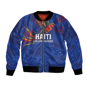 Haiti Heritage Football 2026 Custom Bomber Jacket Hispaniolan Trogon Bird