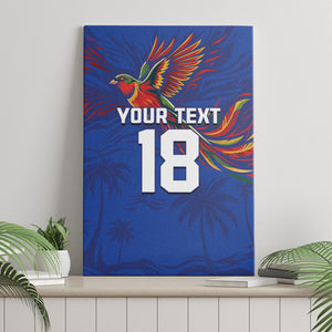 Haiti Heritage Football 2026 Custom Canvas Wall Art Hispaniolan Trogon Bird