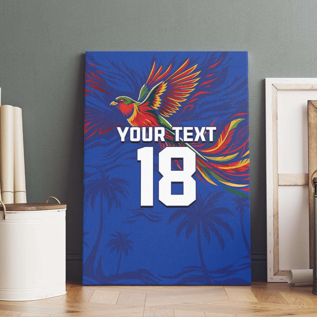 Haiti Heritage Football 2026 Custom Canvas Wall Art Hispaniolan Trogon Bird