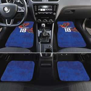 Haiti Heritage Football 2026 Custom Car Mats Hispaniolan Trogon Bird