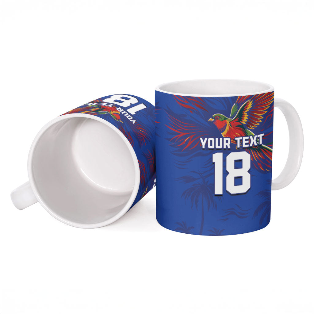 Haiti Heritage Football 2026 Custom Ceramic Mug Hispaniolan Trogon Bird