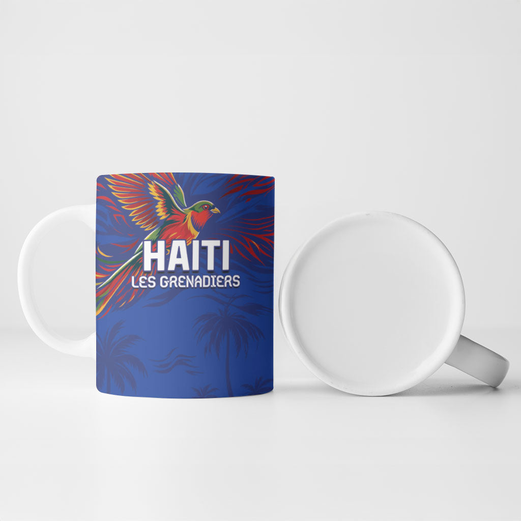 Haiti Heritage Football 2026 Custom Ceramic Mug Hispaniolan Trogon Bird