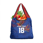 Haiti Heritage Football 2026 Custom Grocery Bag Hispaniolan Trogon Bird