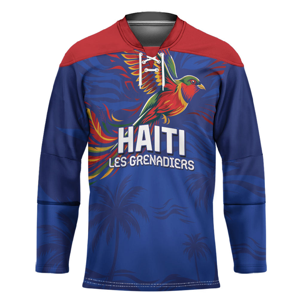 Haiti Heritage Football 2026 Custom Hockey Jersey Hispaniolan Trogon Bird