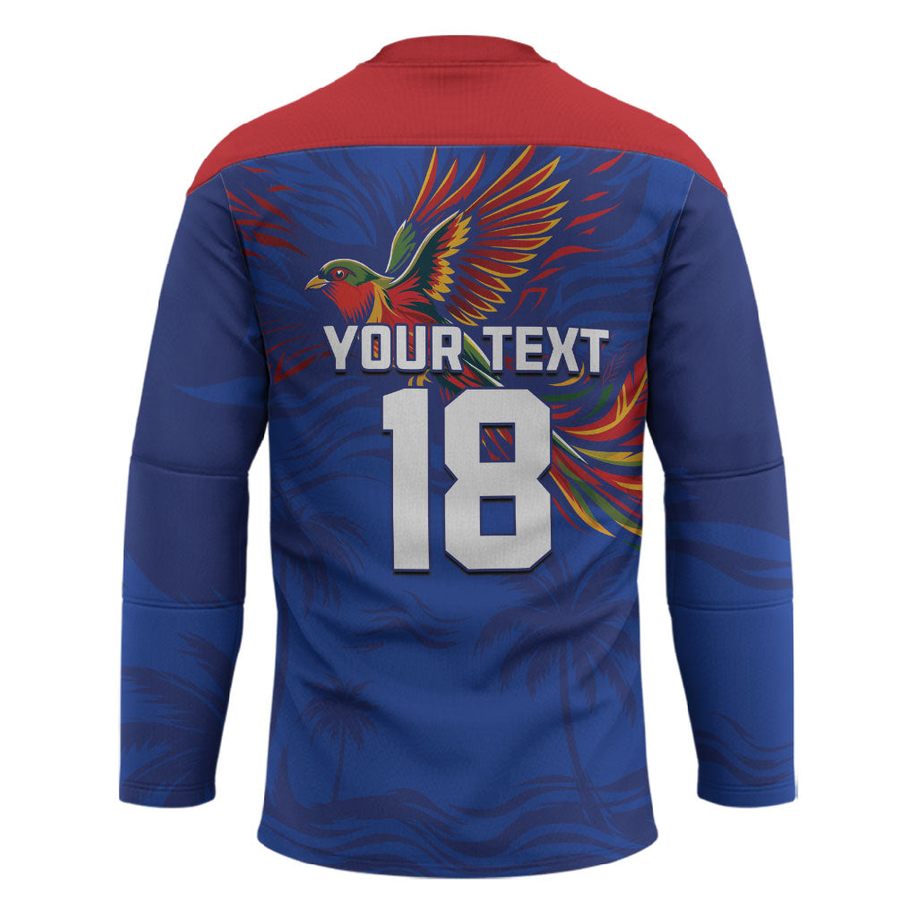 Haiti Heritage Football 2026 Custom Hockey Jersey Hispaniolan Trogon Bird