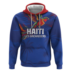 Haiti Heritage Football 2026 Custom Hoodie Hispaniolan Trogon Bird