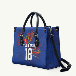 Haiti Heritage Football 2026 Custom Leather Bag Hispaniolan Trogon Bird