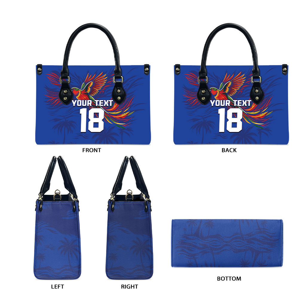 Haiti Heritage Football 2026 Custom Leather Bag Hispaniolan Trogon Bird