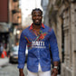 Haiti Heritage Football 2026 Custom Long Sleeve Button Shirt Hispaniolan Trogon Bird