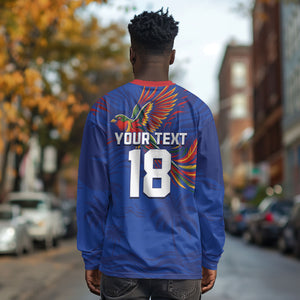 Haiti Heritage Football 2026 Custom Long Sleeve Shirt Hispaniolan Trogon Bird