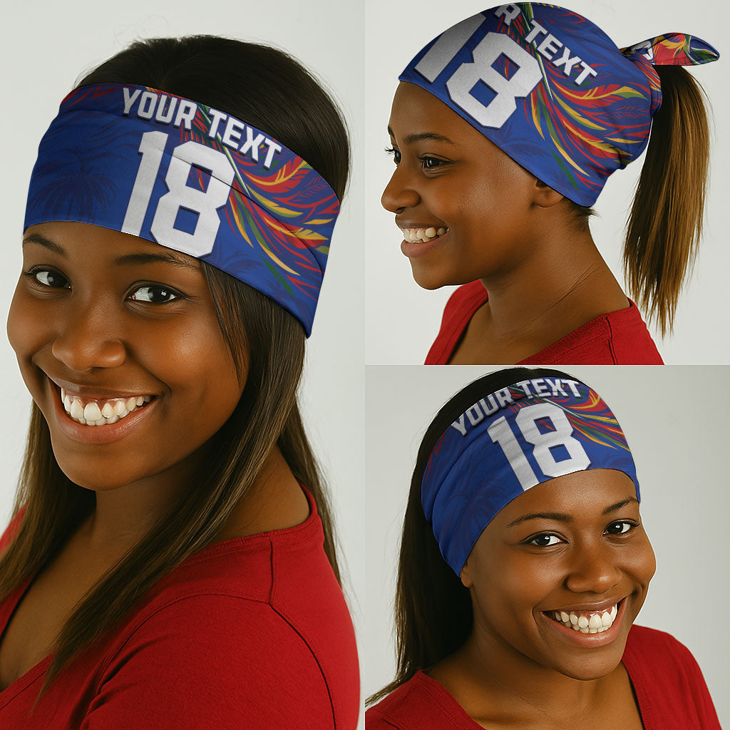 Haiti Heritage Football 2026 Custom Neck Gaiter Hispaniolan Trogon Bird