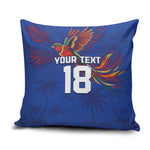 Haiti Heritage Football 2026 Custom Pillow Cover Hispaniolan Trogon Bird
