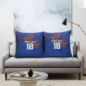 Haiti Heritage Football 2026 Custom Pillow Cover Hispaniolan Trogon Bird