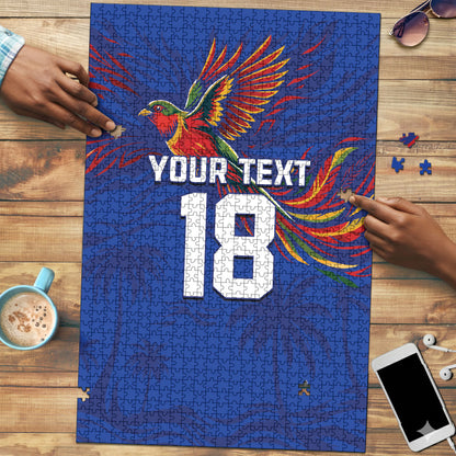 Haiti Heritage Football 2026 Custom Puzzle Hispaniolan Trogon Bird