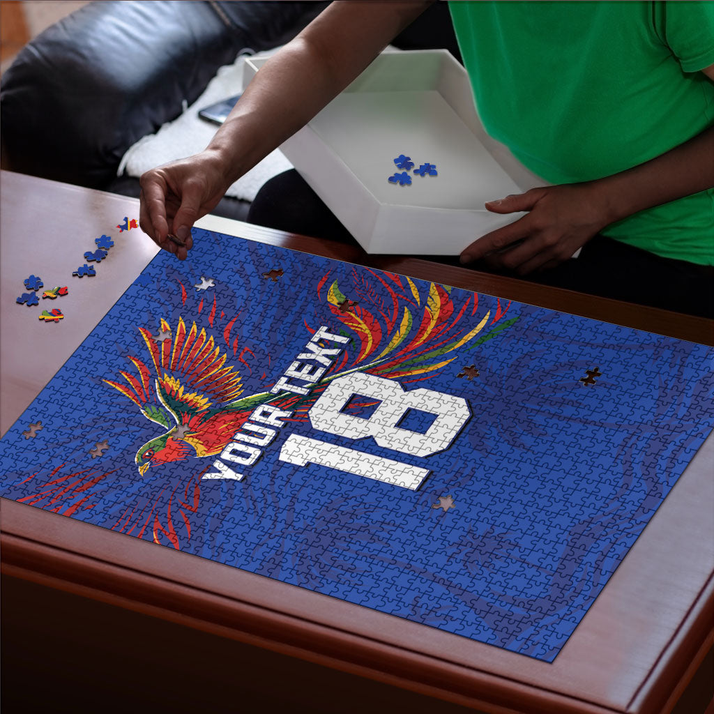 Haiti Heritage Football 2026 Custom Puzzle Hispaniolan Trogon Bird