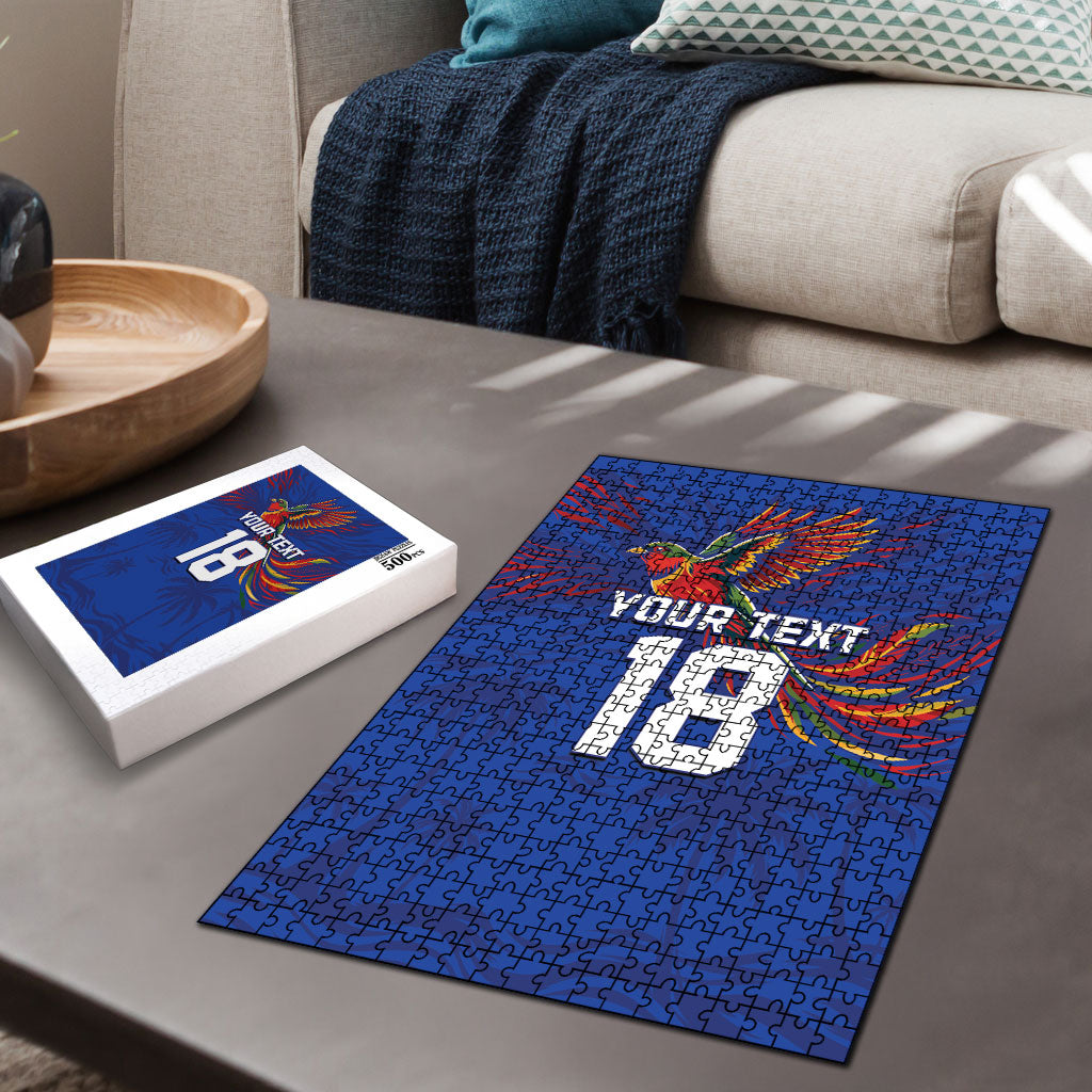 Haiti Heritage Football 2026 Custom Puzzle Hispaniolan Trogon Bird