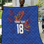 Haiti Heritage Football 2026 Custom Quilt Hispaniolan Trogon Bird
