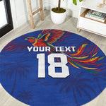 Haiti Heritage Football 2026 Custom Round Carpet Hispaniolan Trogon Bird