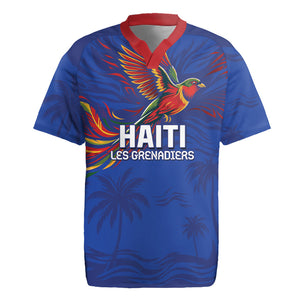Haiti Heritage Football 2026 Custom Rugby Jersey Hispaniolan Trogon Bird