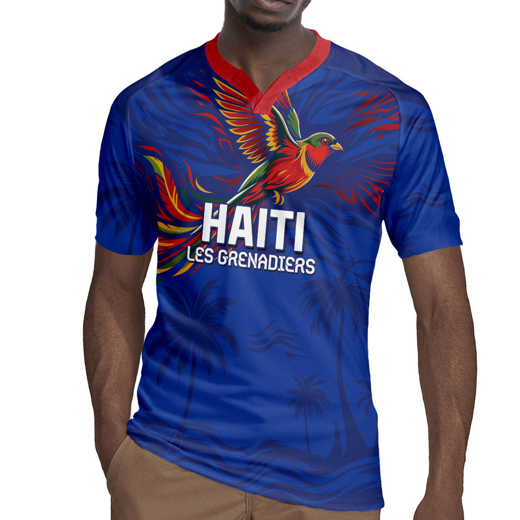 Haiti Heritage Football 2026 Custom Rugby Jersey Hispaniolan Trogon Bird
