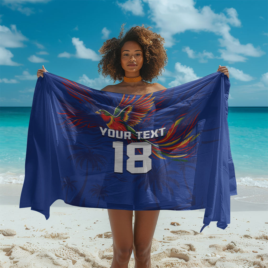Haiti Heritage Football 2026 Custom Sarong Hispaniolan Trogon Bird