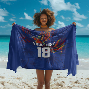 Haiti Heritage Football 2026 Custom Sarong Hispaniolan Trogon Bird