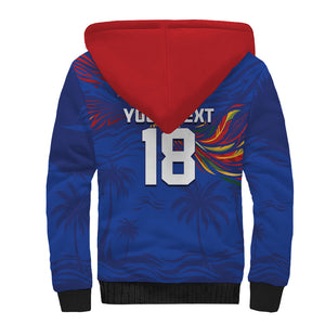 Haiti Heritage Football 2026 Custom Sherpa Hoodie Hispaniolan Trogon Bird