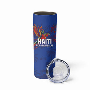 Haiti Heritage Football 2026 Custom Skinny Tumbler Hispaniolan Trogon Bird