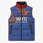 Haiti Heritage Football 2026 Custom Sleeveless Puffer Jacket Hispaniolan Trogon Bird