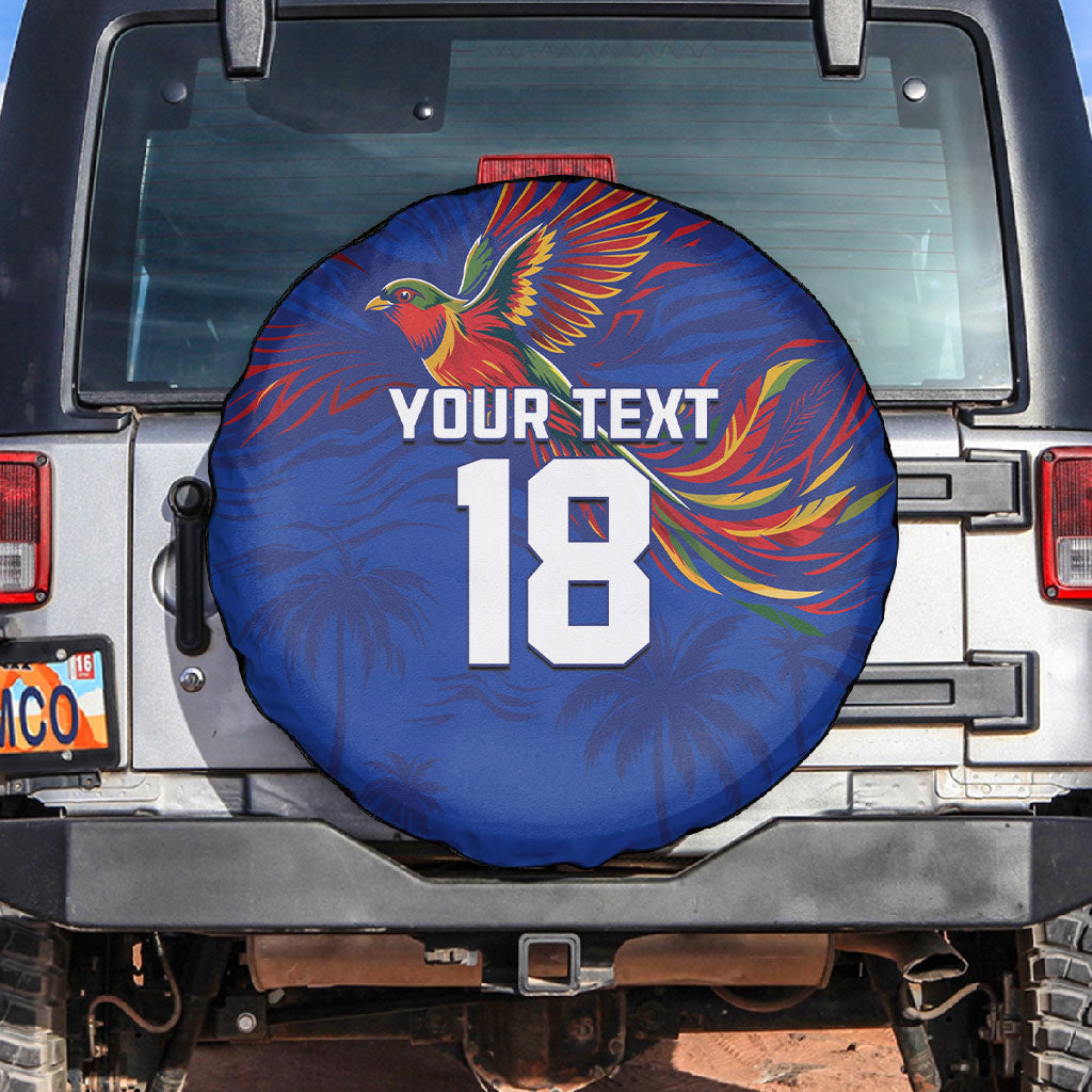 Haiti Heritage Football 2026 Custom Spare Tire Cover Hispaniolan Trogon Bird