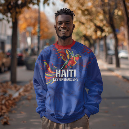 Haiti Heritage Football 2026 Custom Sweatshirt Hispaniolan Trogon Bird
