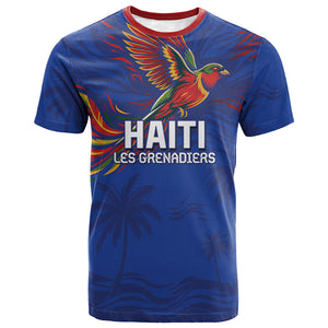 Haiti Heritage Football 2026 Custom T shirt Hispaniolan Trogon Bird