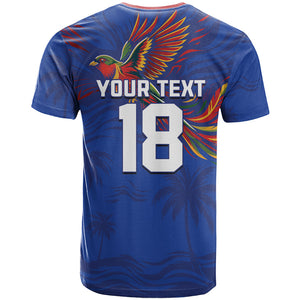Haiti Heritage Football 2026 Custom T shirt Hispaniolan Trogon Bird