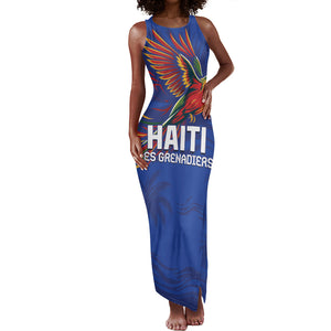 Haiti Heritage Football 2026 Custom Tank Maxi Dress Hispaniolan Trogon Bird