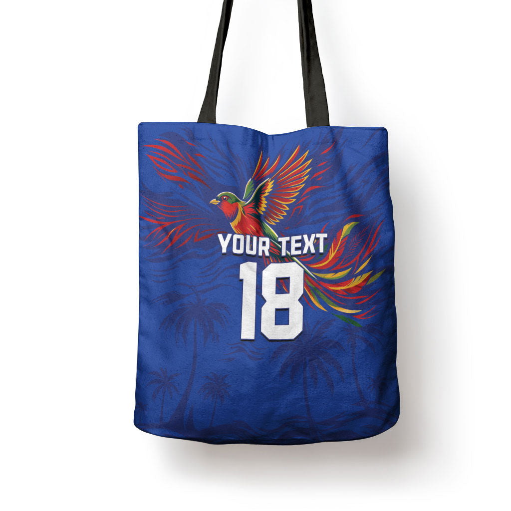 Haiti Heritage Football 2026 Custom Tote Bag Hispaniolan Trogon Bird