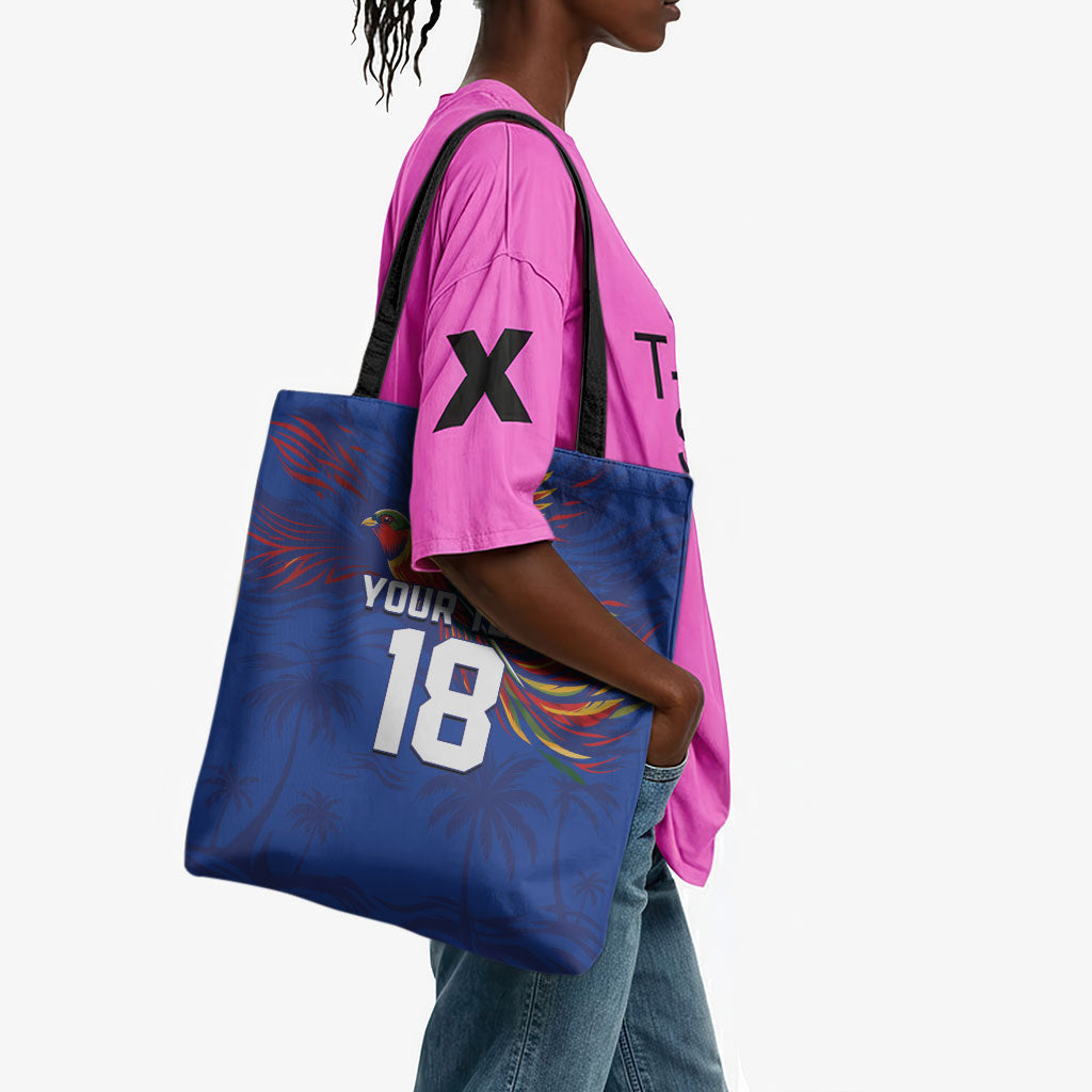 Haiti Heritage Football 2026 Custom Tote Bag Hispaniolan Trogon Bird
