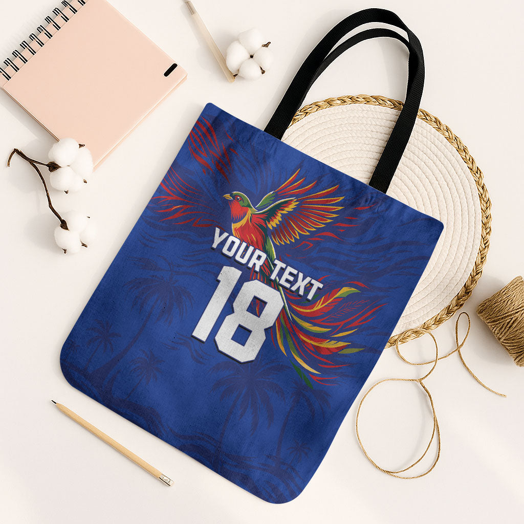 Haiti Heritage Football 2026 Custom Tote Bag Hispaniolan Trogon Bird