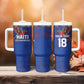 Haiti Heritage Football 2026 Custom Tumbler With Handle Hispaniolan Trogon Bird