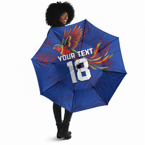 Haiti Heritage Football 2026 Custom Umbrella Hispaniolan Trogon Bird