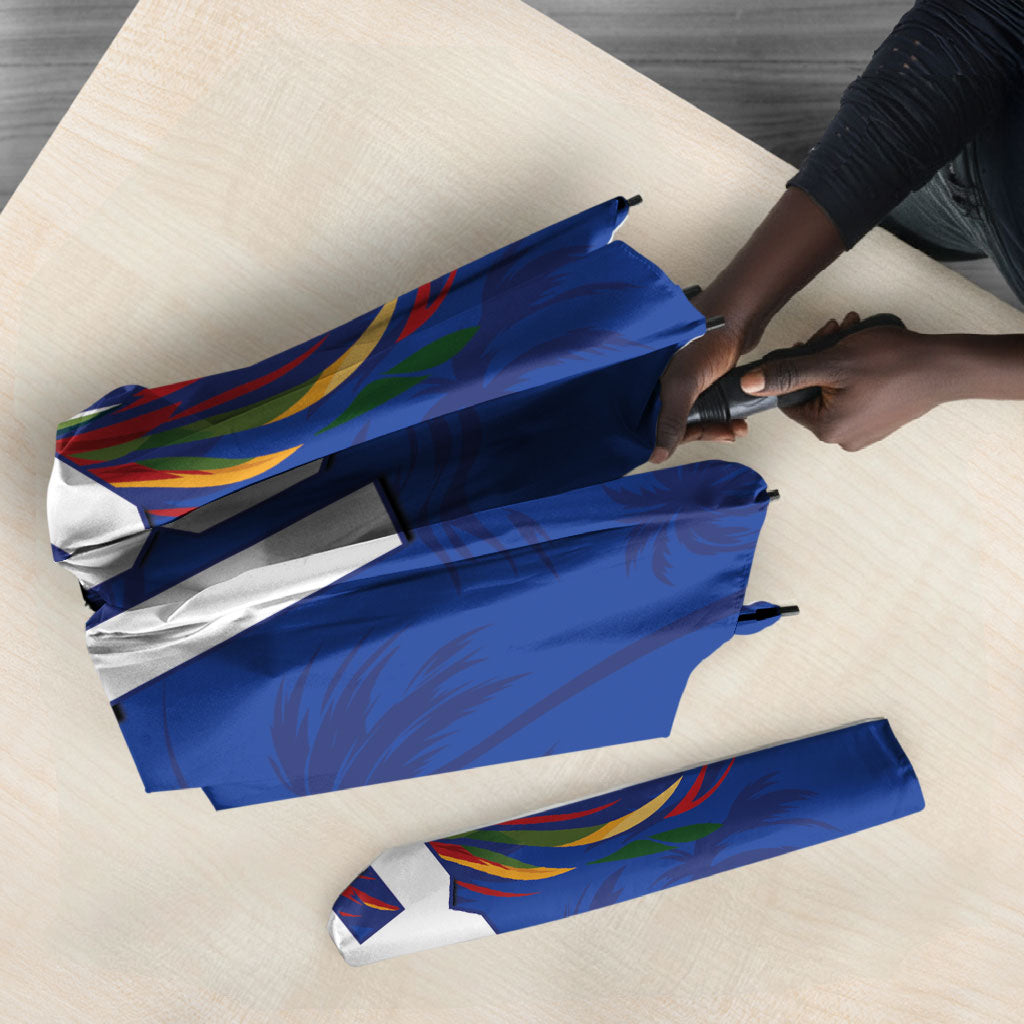 Haiti Heritage Football 2026 Custom Umbrella Hispaniolan Trogon Bird
